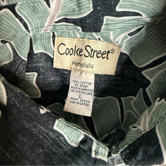 Vintage Cooke Street Shirt Mens Size L Floral Reverse Print Hawaiian Beach - Picture 15 of 16